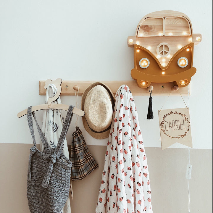 Camper Van Night Light | Mustard + Wood by Little Lights