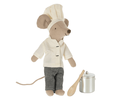 Chef Mouse with Soup Pot and Spoon | Royal Collection by Maileg