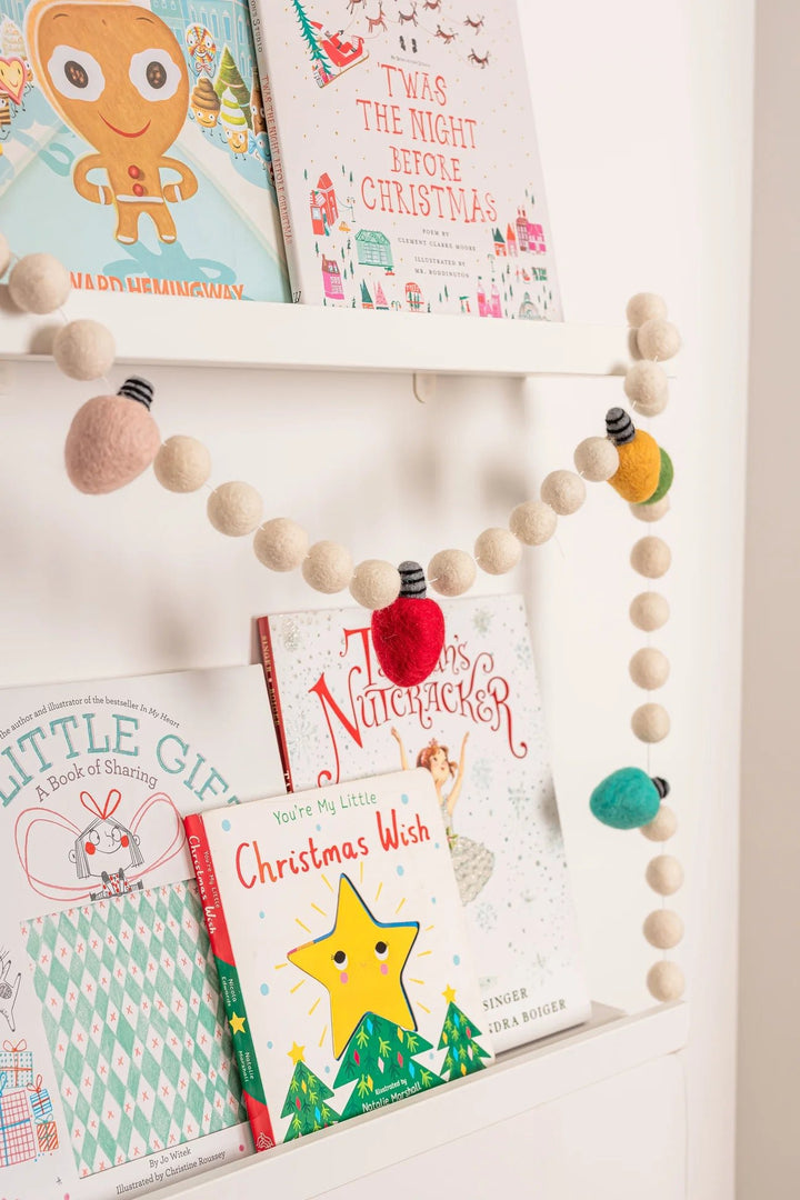 Christmas Lights Felt Garland by Lil&