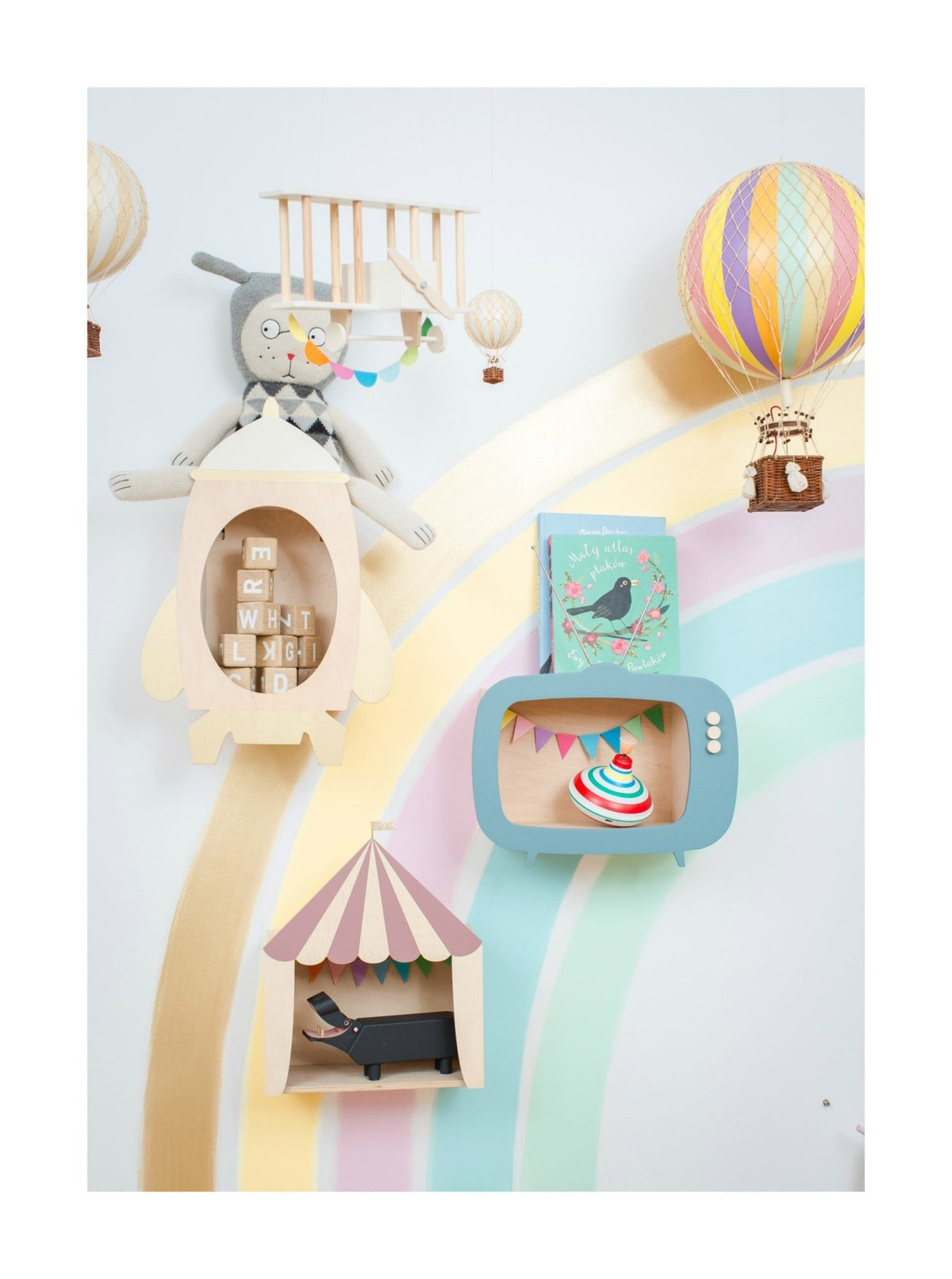 Circus Shelf "The Big Top" | Dusty Rose by Up! Warsaw - Maude Kids Decor