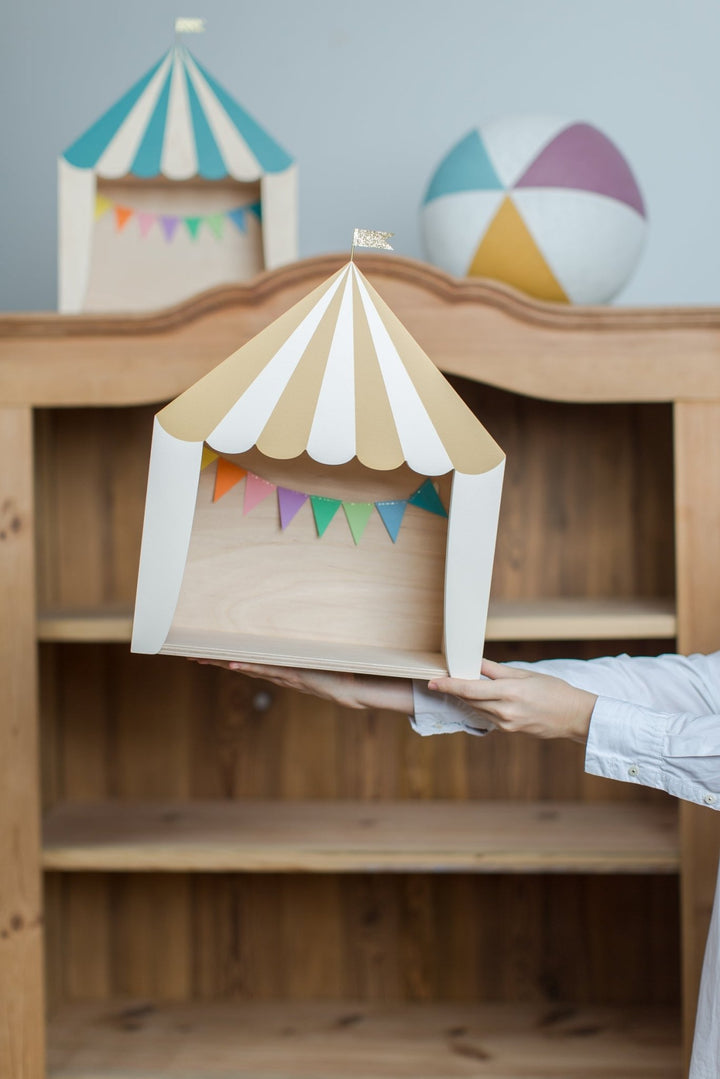 Circus Shelf "The Big Top" | Mustard-White by Up! Warsaw - Maude Kids Decor