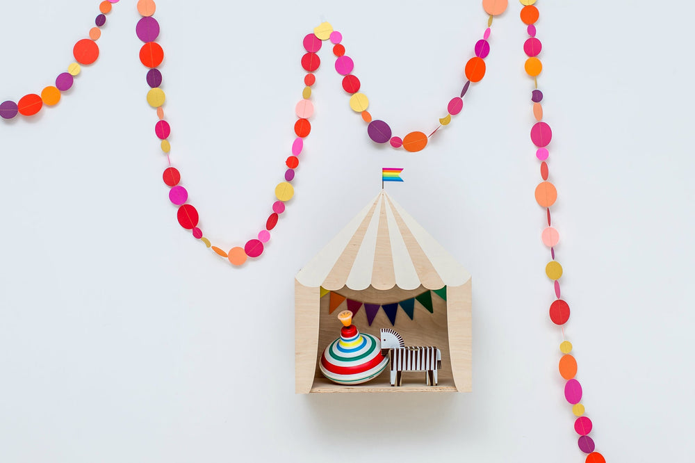 Circus Shelf "The Big Top" | White-Wooden by Up! Warsaw - Maude Kids Decor