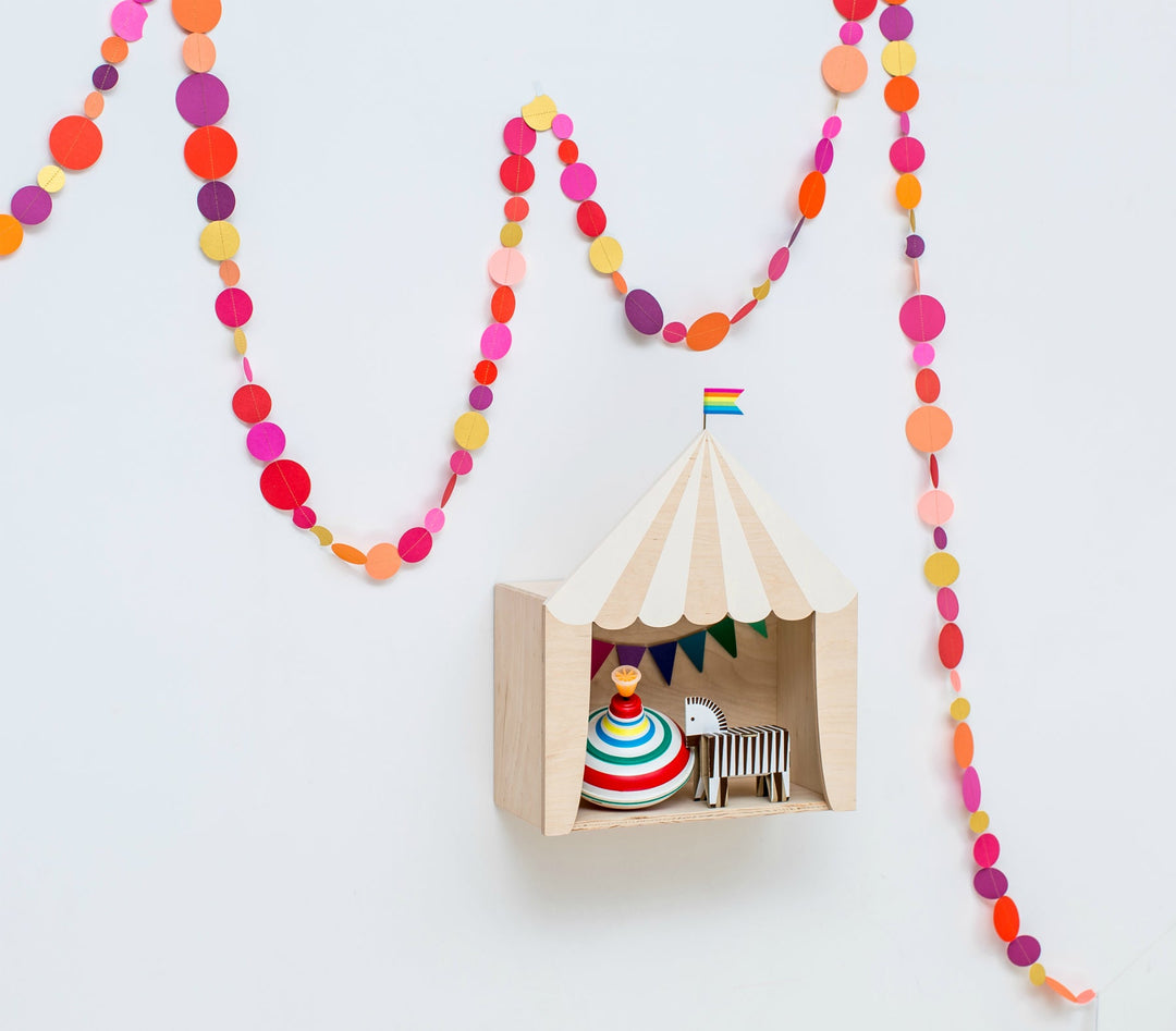 Circus Shelf "The Big Top" | White-Wooden by Up! Warsaw - Maude Kids Decor