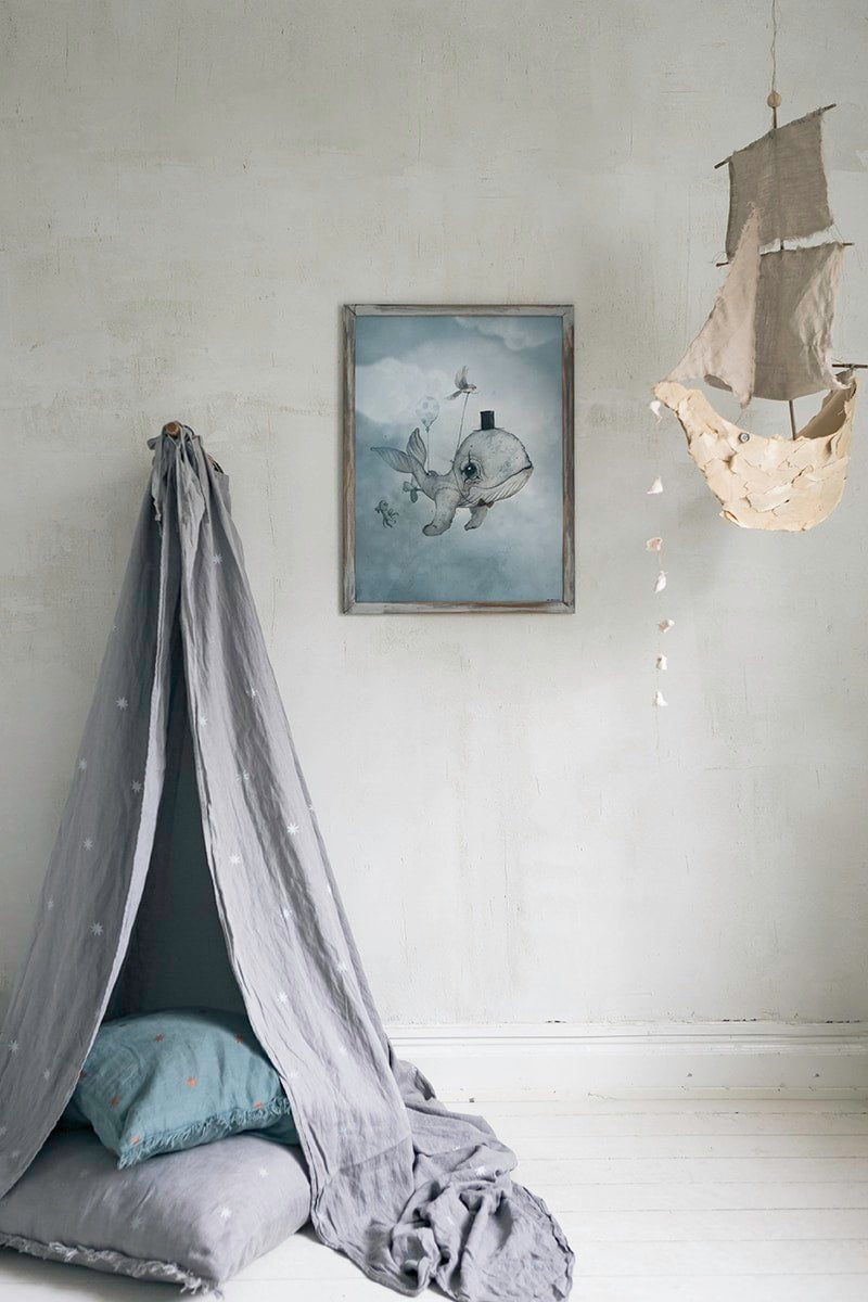 Dear Whalie Poster by Mrs Mighetto - Maude Kids Decor