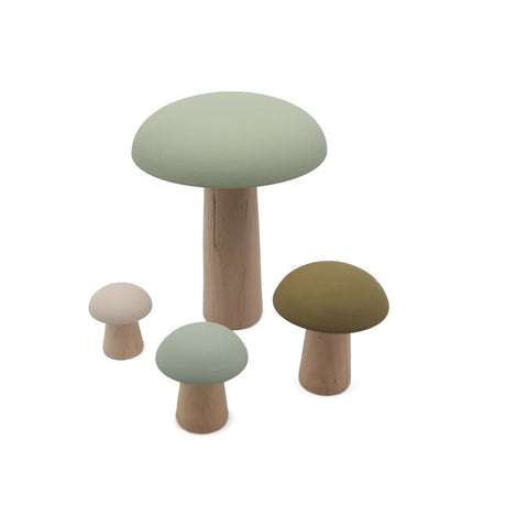 Decorative Wooden Mushrooms by Briki Vroom Vroom - Maude Kids Decor