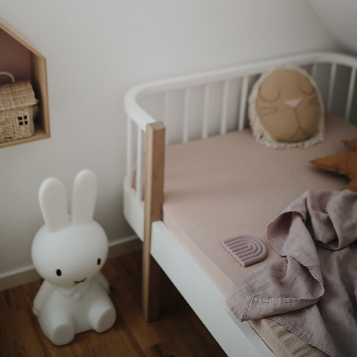 Extra Soft Muslin Crib Sheet | Blush by Mushie - Maude Kids Decor