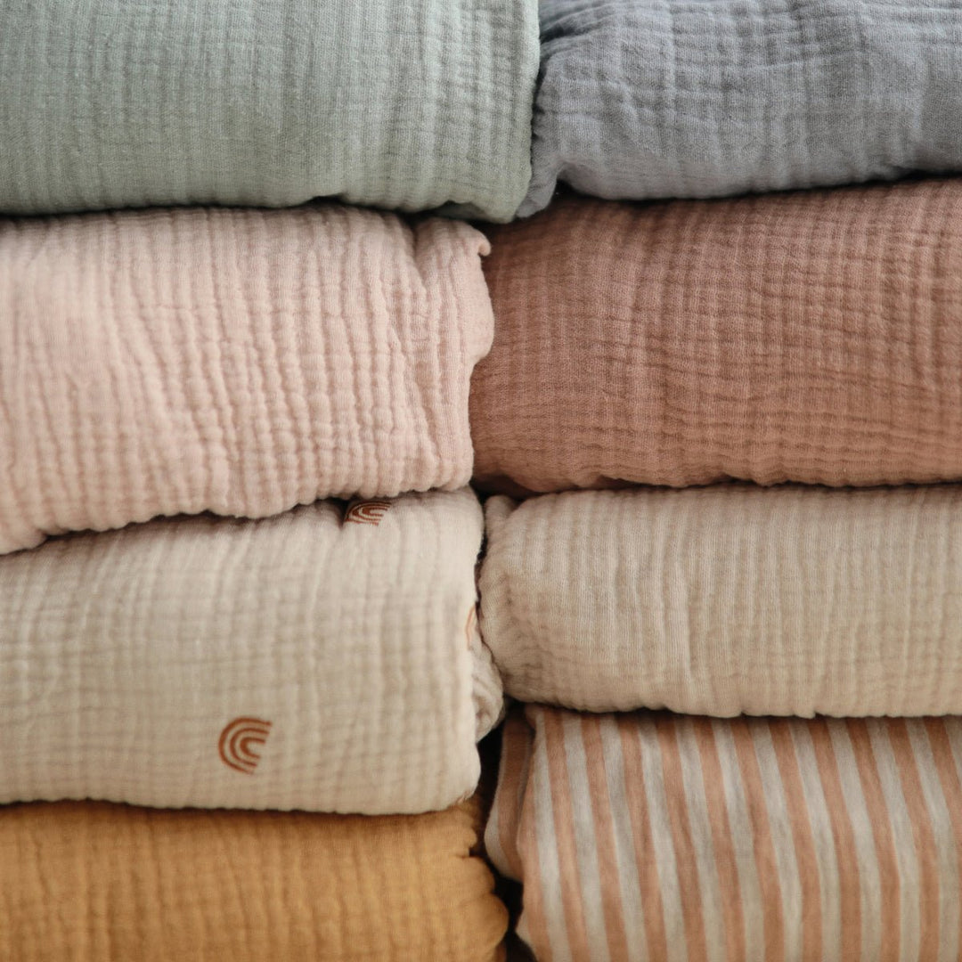 Extra Soft Muslin Crib Sheet | Fog by Mushie - Maude Kids Decor