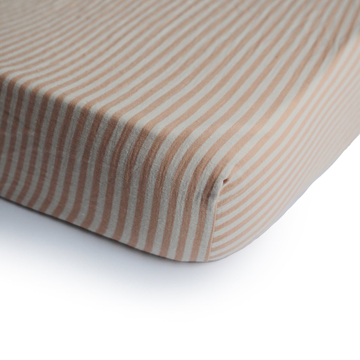 Extra Soft Muslin Crib Sheet | Natural Stripe by Mushie - Maude Kids Decor