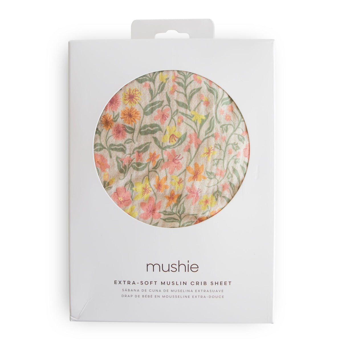 Extra Soft Muslin Crib Sheet | Pastel Blooms by Mushie - Maude Kids Decor