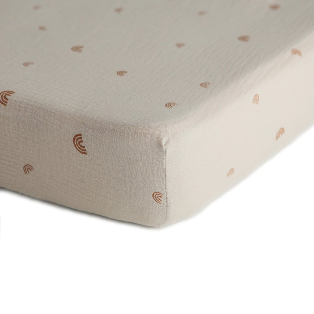 Extra Soft Muslin Crib Sheet | Rainbow by Mushie - Maude Kids Decor