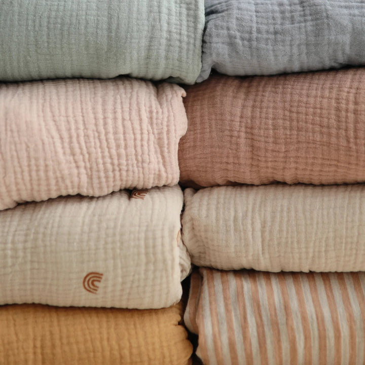 Extra Soft Muslin Crib Sheet | Rainbow by Mushie - Maude Kids Decor