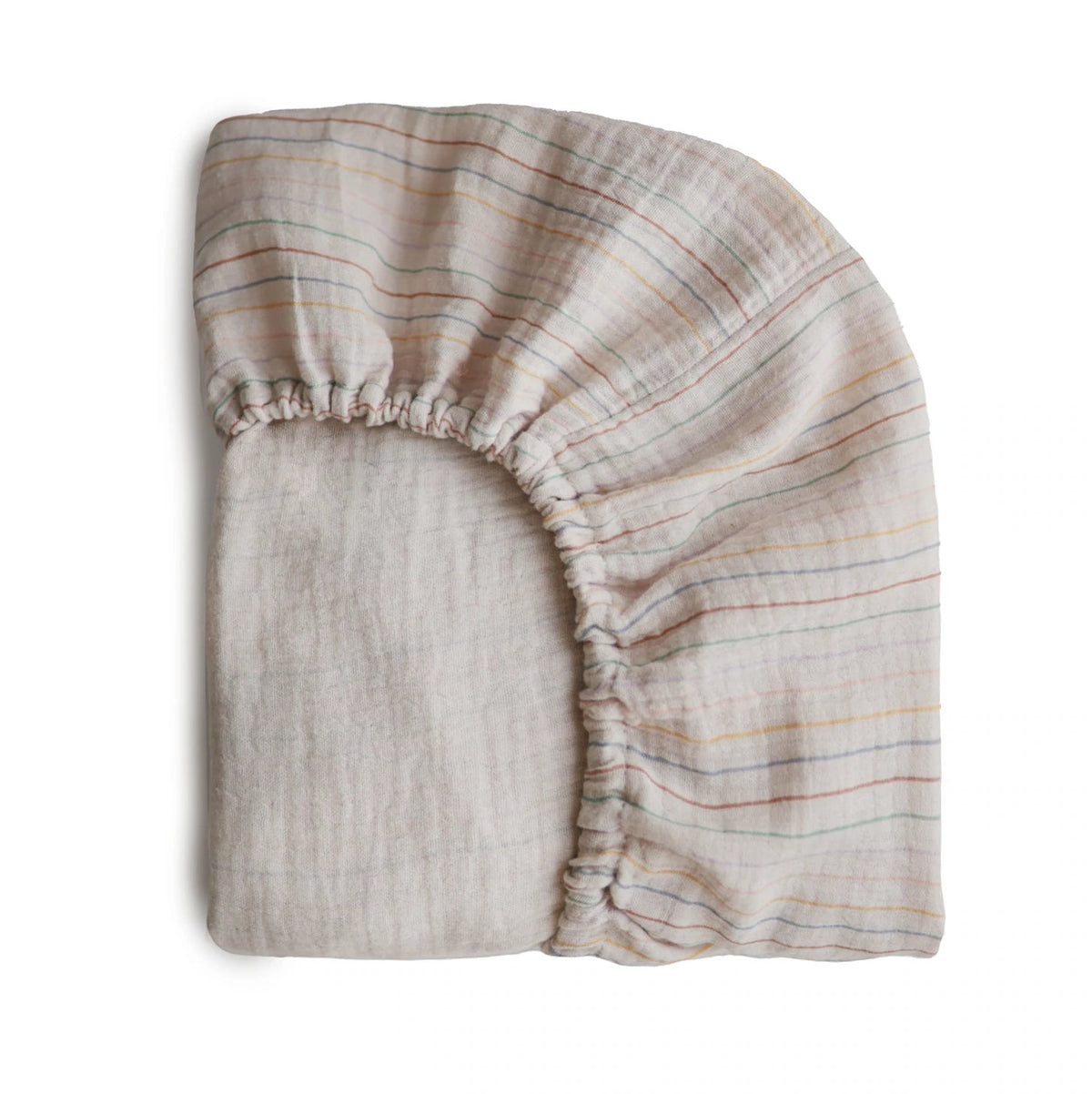 Extra Soft Muslin Crib Sheet | Retro Stripes by Mushie - Maude Kids Decor