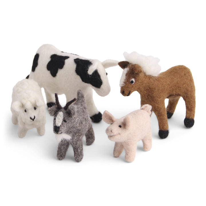 Felted Farm Animals (Set of 5) by Én Gry &amp; Sif - Maude Kids Decor