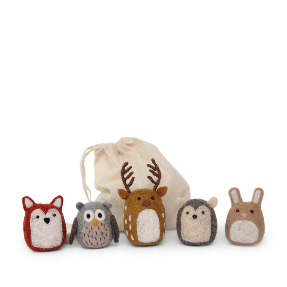 Felted Forest Animals (Set of 5) by Én Gry & Sif - Maude Kids Decor