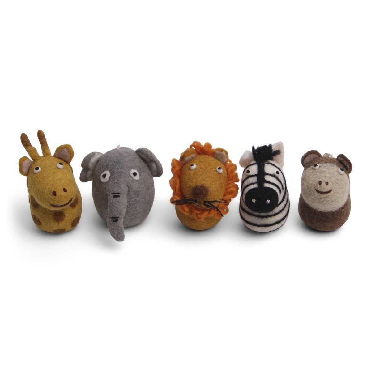 Felted Safari Animals (Set of 5) by Én Gry & Sif - Maude Kids Decor