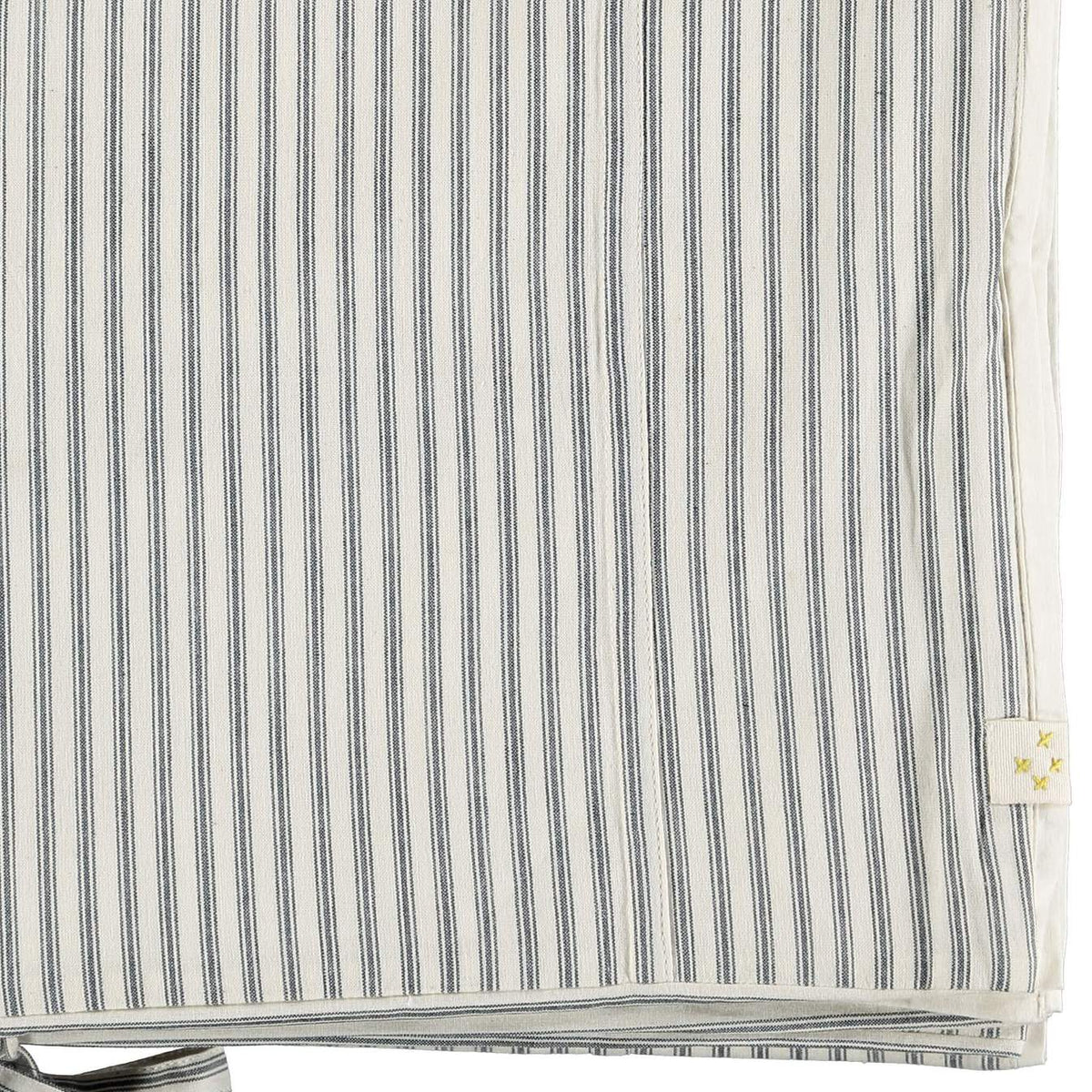 Fitted Crib Sheet | Charcoal/Ivory Ticking Stripe by Camomile London - Maude Kids Decor