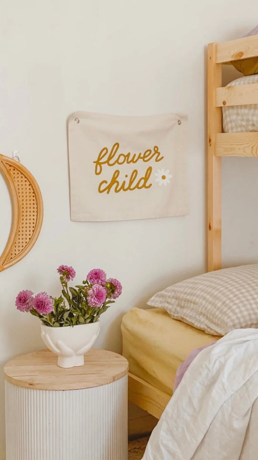 Flower Child Canvas Banner by Imani Collective - Maude Kids Decor