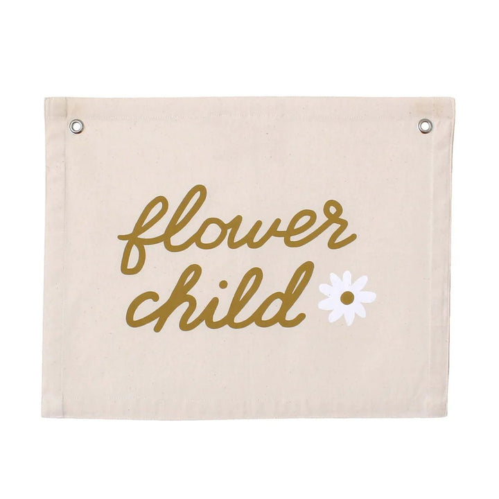 Flower Child Canvas Banner by Imani Collective - Maude Kids Decor