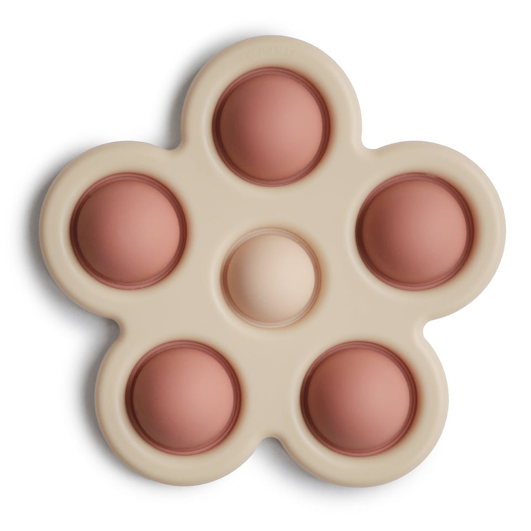 Flower Press Toy | Rose, Blush + Shifting Sand by Mushie - Maude Kids Decor