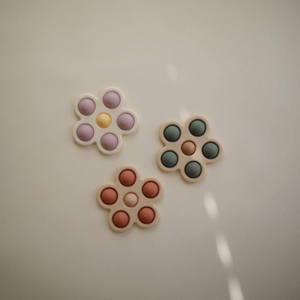 Flower Press Toy | Thyme, Natural + Shifting Sand by Mushie - Maude Kids Decor
