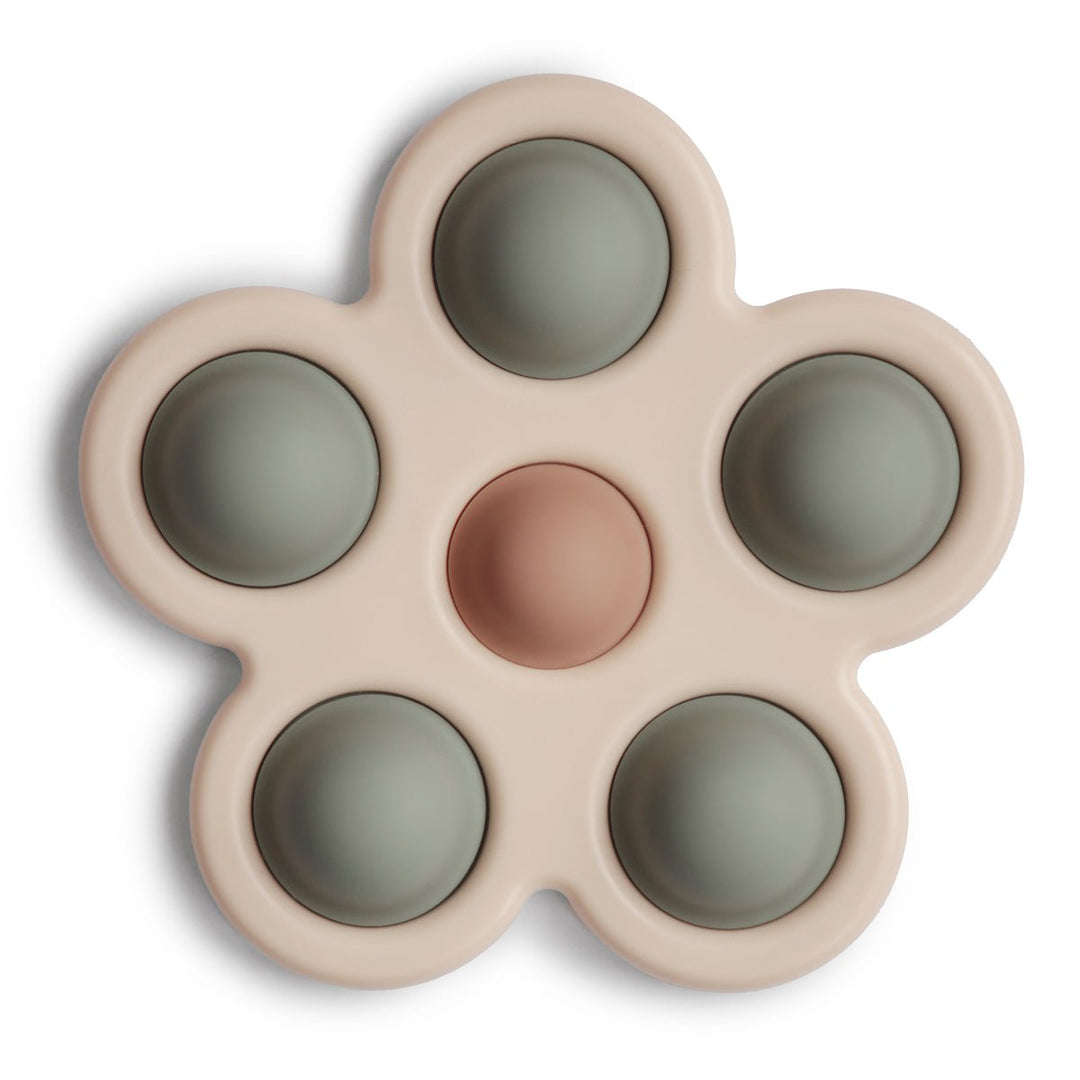Flower Press Toy | Thyme, Natural + Shifting Sand by Mushie - Maude Kids Decor