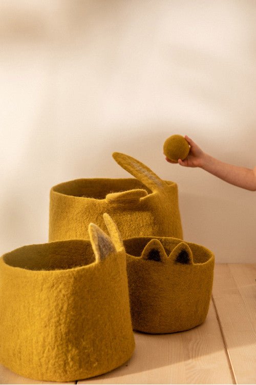 Foxy Pasu Felt Basket by Muskhane - Maude Kids Decor