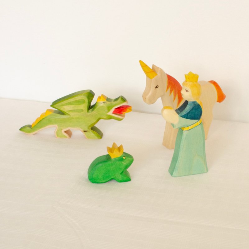 Frog King Wooden Figurine by HolzWald - Maude Kids Decor