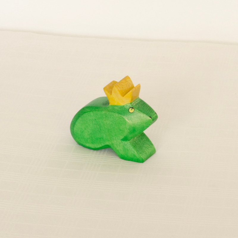 Frog King Wooden Figurine by HolzWald - Maude Kids Decor
