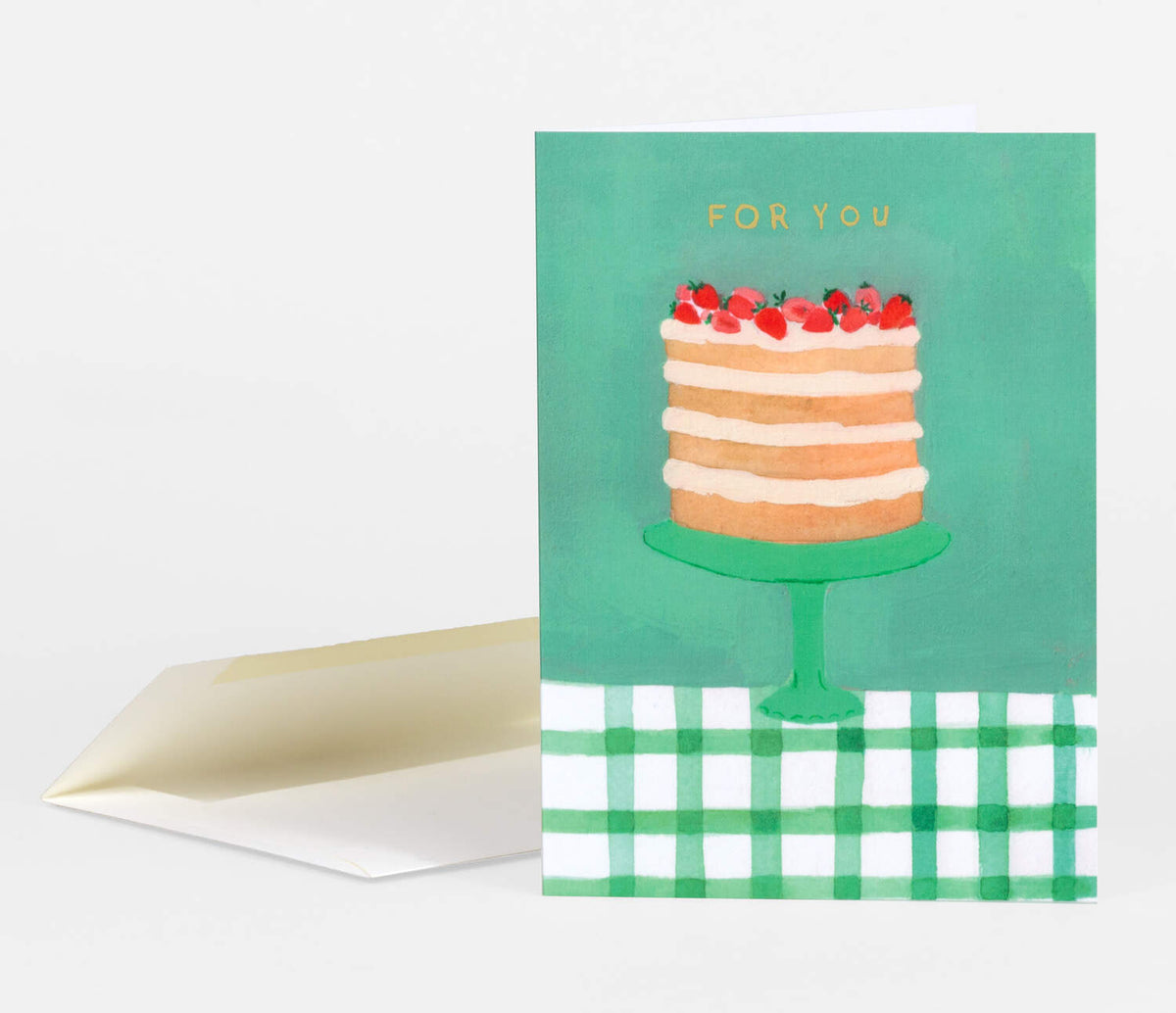 Greeting Card | Strawberry Cake by Little Rabbit Goods - Maude Kids Decor