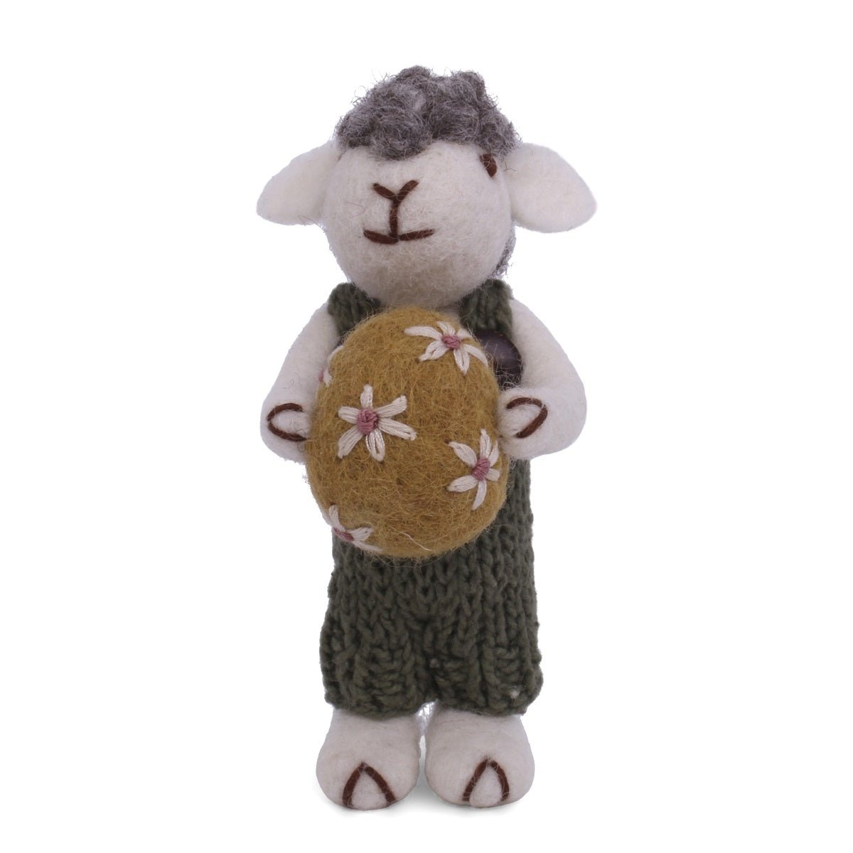 Grey Sheep with Green Pants and Egg by Én Gry & Sif - Maude Kids Decor