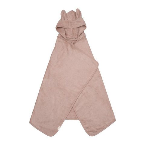 Hooded Junior Towel - Bunny | Old Rose by Fabelab - Maude Kids Decor