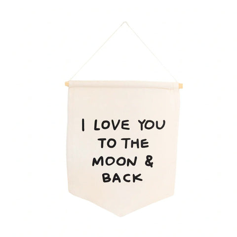 I Love You to the Moon & Back Hang Sign by Imani Collective - Maude Kids Decor