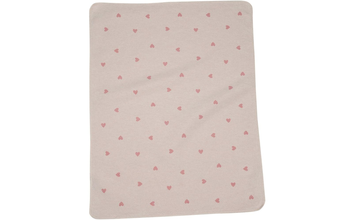 Juwel Baby Blanket - Hearts All Over | Pink by David Fussenegger - Maude Kids Decor