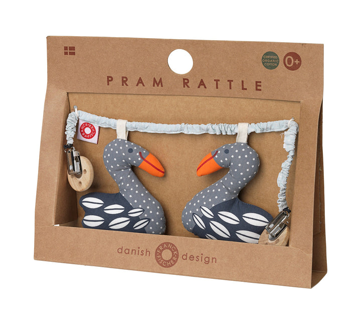 Kejsa Swan Pram Rattle by Franck &amp; Fischer - Maude Kids Decor