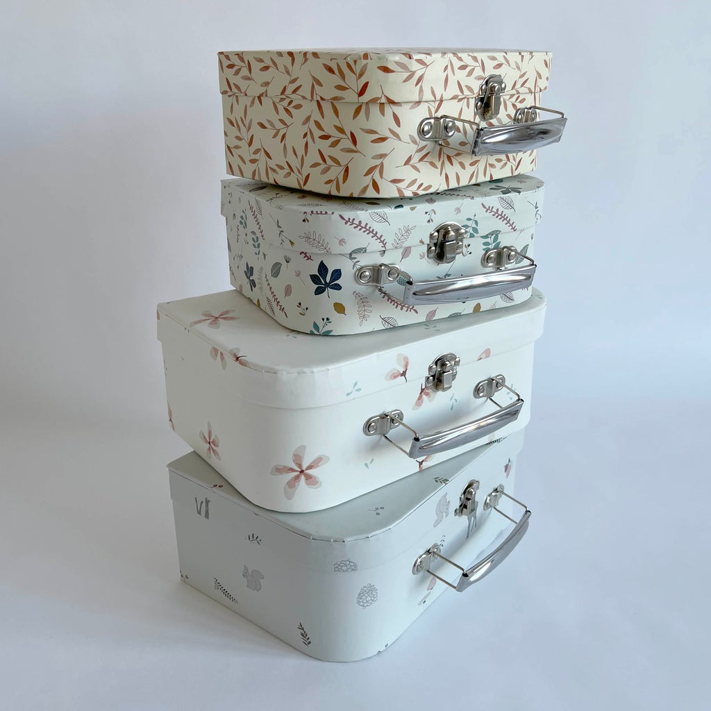 Kids Suitcases, Set of 2 | Mix Fawn, Pressed Leaves Rose by Cam Cam Copenhagen - Maude Kids Decor