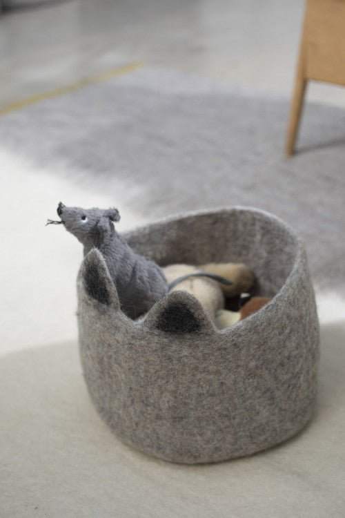 Kitty Pasu Felt Basket by Muskhane - Maude Kids Decor
