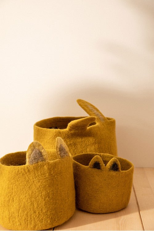 Kitty Pasu Felt Basket by Muskhane - Maude Kids Decor