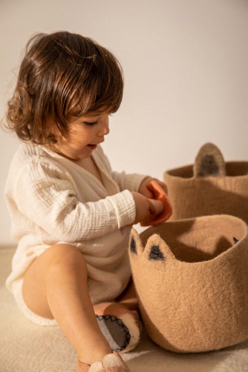 Kitty Pasu Felt Basket by Muskhane - Maude Kids Decor