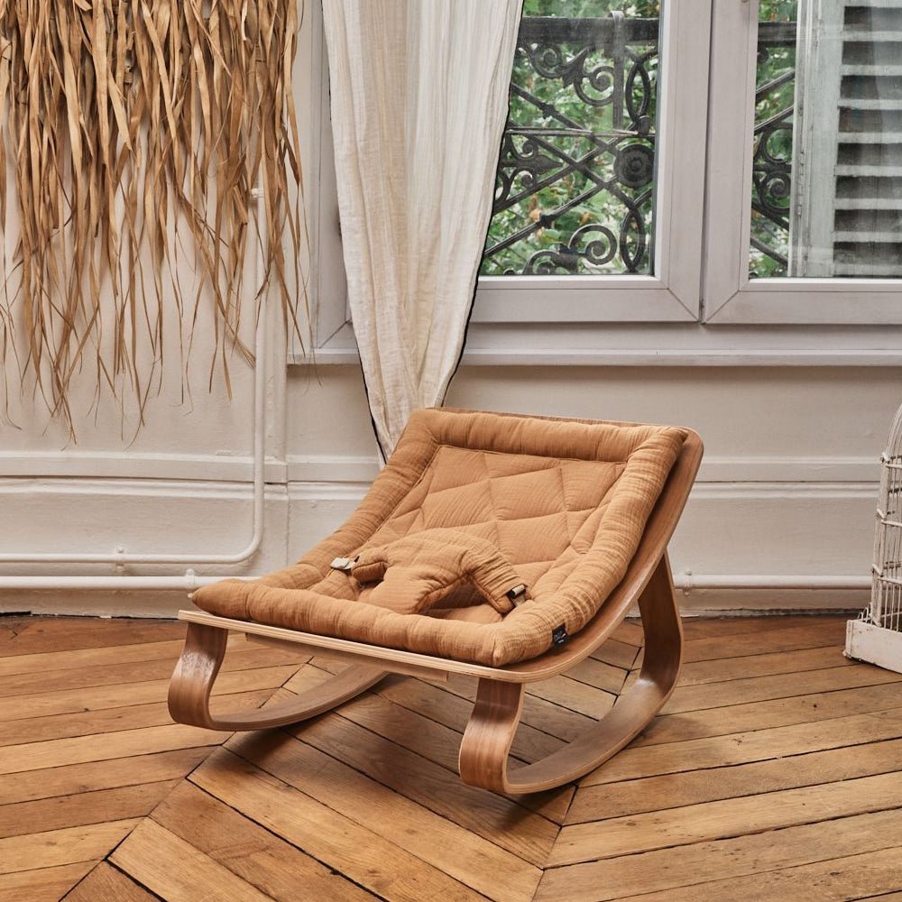 LEVO Baby Rocker | Walnut + Camel by Charlie Crane - Maude Kids Decor