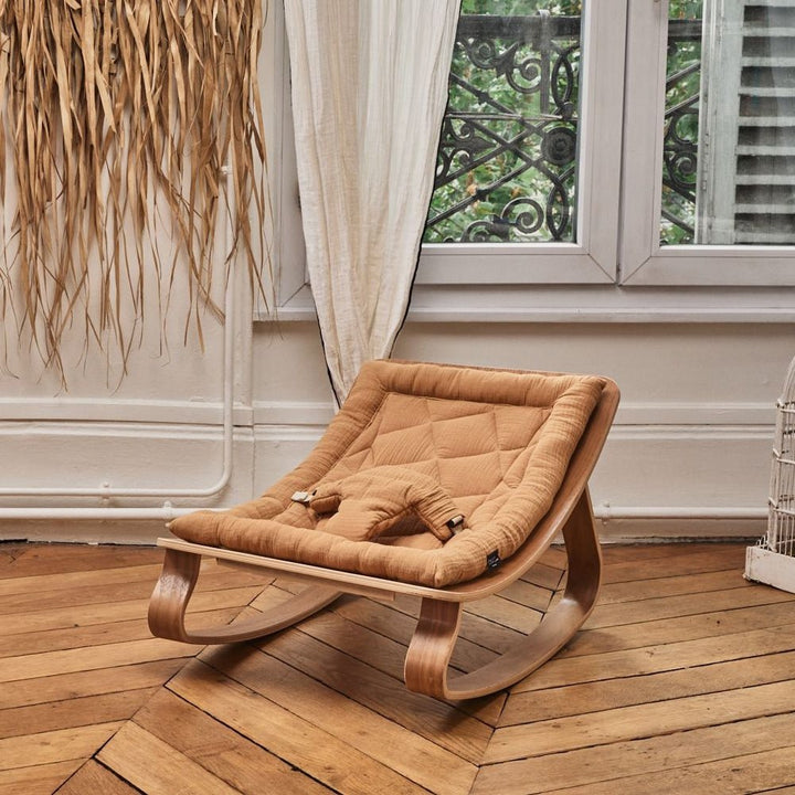 LEVO Baby Rocker | Walnut + Camel by Charlie Crane - Maude Kids Decor