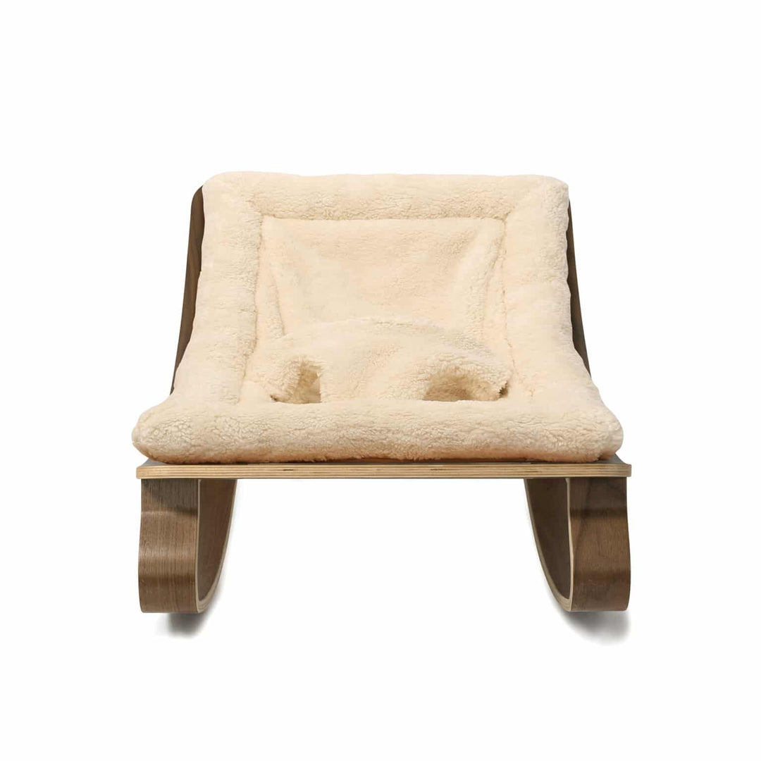 LEVO Baby Rocker | Walnut + Fur Milk by Charlie Crane - Maude Kids Decor