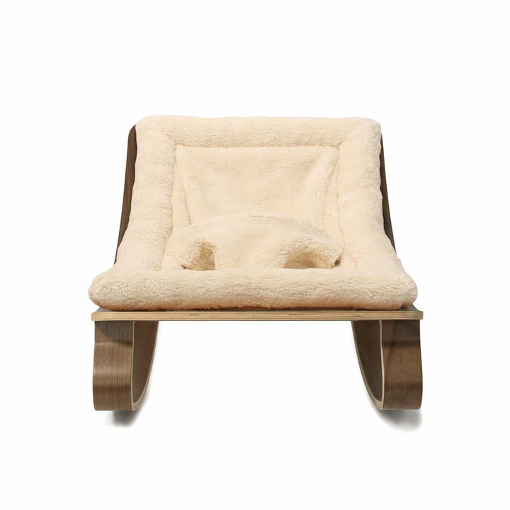 LEVO Baby Rocker | Walnut + Fur Milk by Charlie Crane - Maude Kids Decor