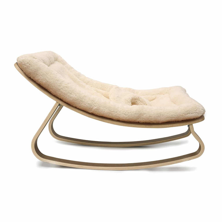 LEVO Baby Rocker | Walnut + Fur Milk by Charlie Crane - Maude Kids Decor
