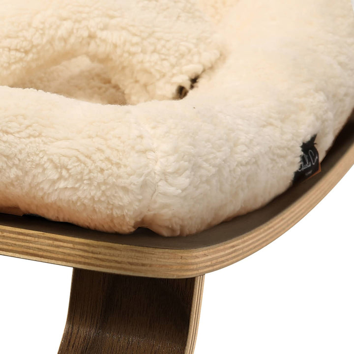 LEVO Baby Rocker | Walnut + Fur Milk by Charlie Crane - Maude Kids Decor