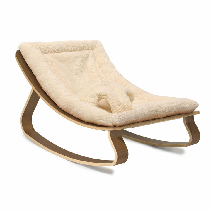 LEVO Baby Rocker | Walnut + Fur Milk by Charlie Crane - Maude Kids Decor