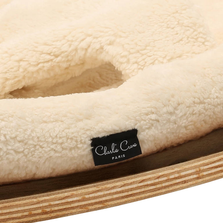 LEVO Baby Rocker | Walnut + Fur Milk by Charlie Crane - Maude Kids Decor