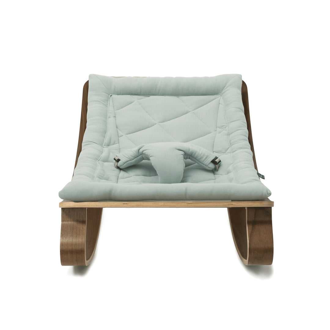 LEVO Baby Rocker | Walnut + Organic Farrow Grey by Charlie Crane - Maude Kids Decor