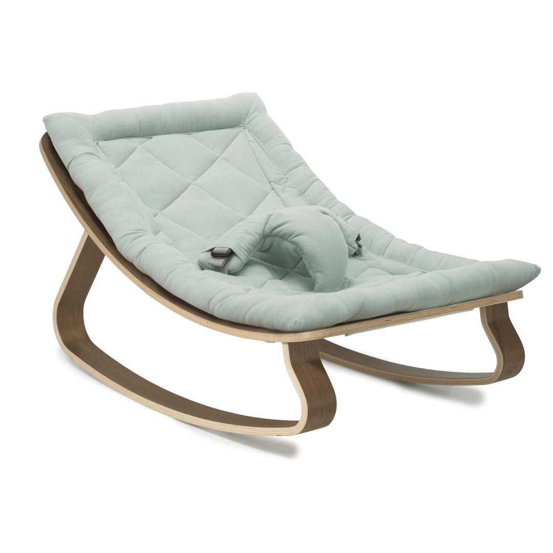 LEVO Baby Rocker | Walnut + Organic Farrow Grey by Charlie Crane - Maude Kids Decor