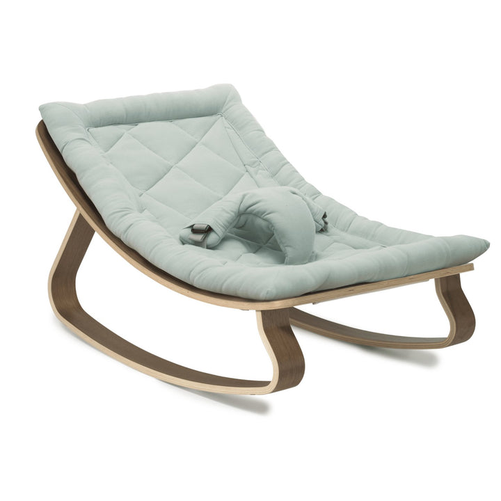 LEVO Baby Rocker | Walnut + Organic Farrow Grey by Charlie Crane - Maude Kids Decor