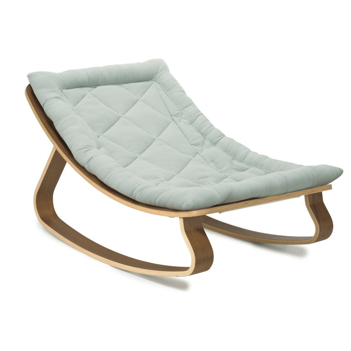 LEVO Baby Rocker | Walnut + Organic Farrow Grey by Charlie Crane - Maude Kids Decor